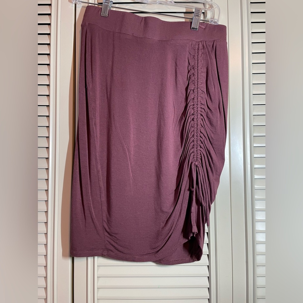 Maurices Ruched Mauve Pencil Skirt